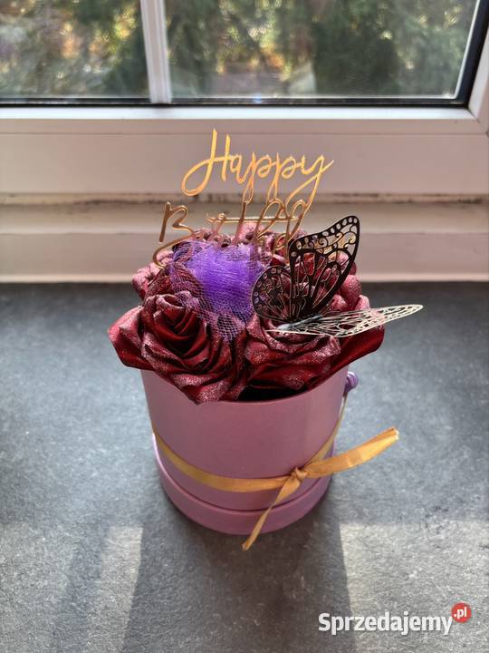 Mały Bukiet kwiatów ze wstążek Flowerbox kujawsko-pomorskie Kikół