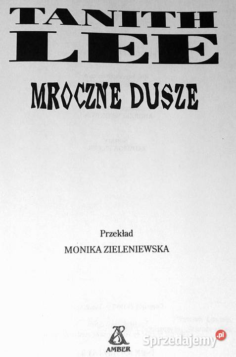 Mroczne dusze Tanith Lee Rok wydania 1996 Chełm