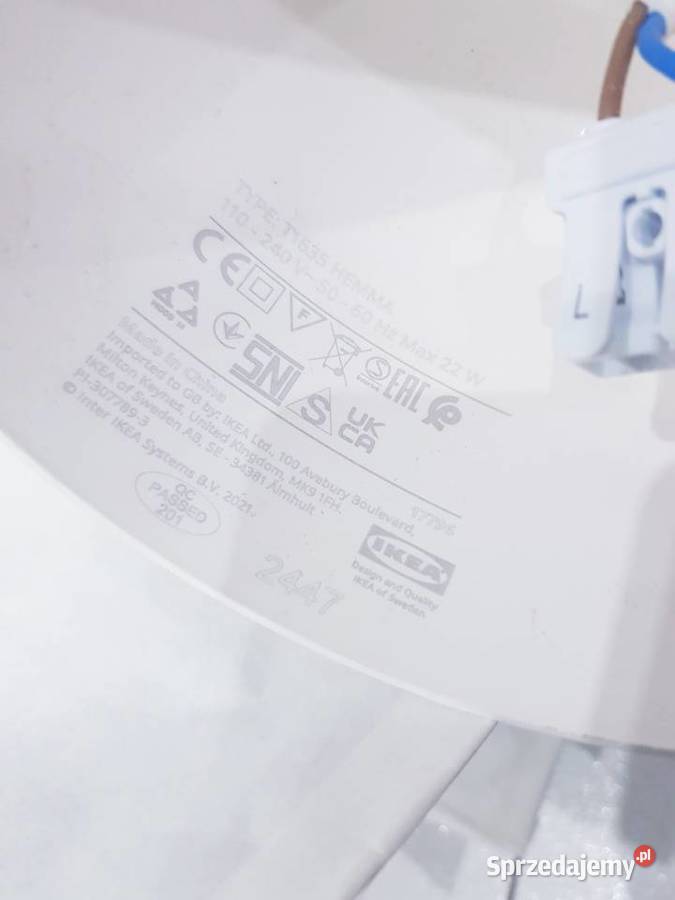 Lampa papierowa z oprawą i żarówką IKEA Oświetlenie Dąbrowa Górnicza