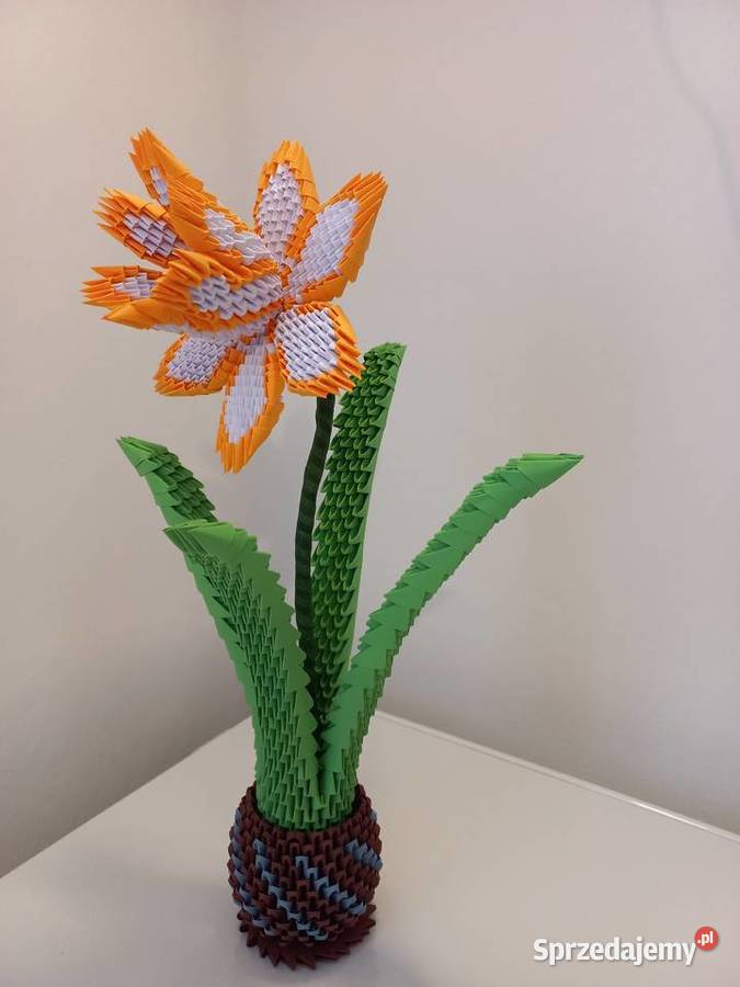 Mega ŻONKIL w doniczce kwiat origami 42 Puławy