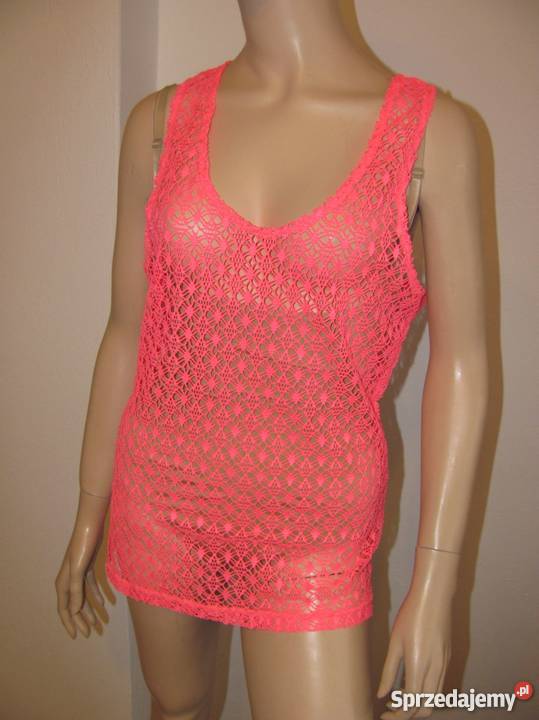 Top koszulka koronkowa różowa szydełkowa idealna Rozmiar 38(M) Bluzki i koszule Zamość