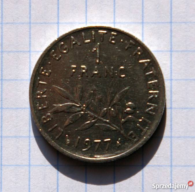 1 FRANK 1 FRANC 1977 FRANCJA Kolekcje lubelskie Parczew