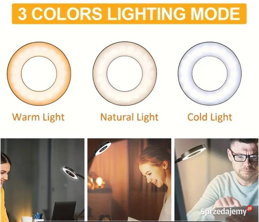 Lampka biurkowa LED na klips NOWA Eye Caring 3 Gliwice