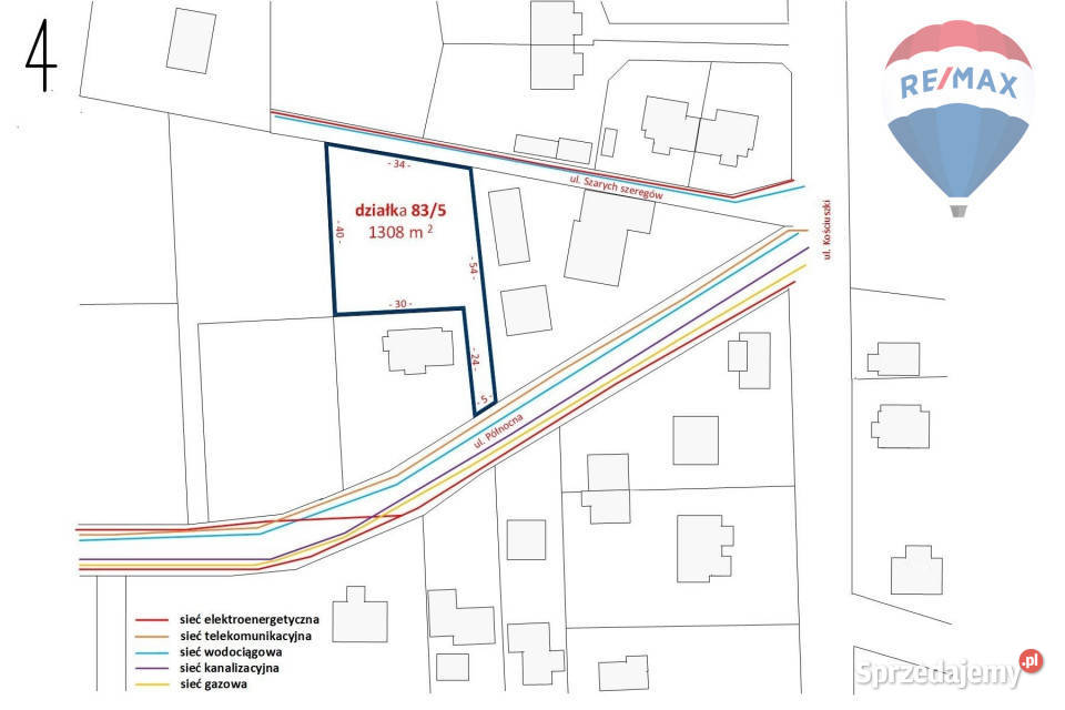 Działka 1308m2 Milanówek mazowieckie
