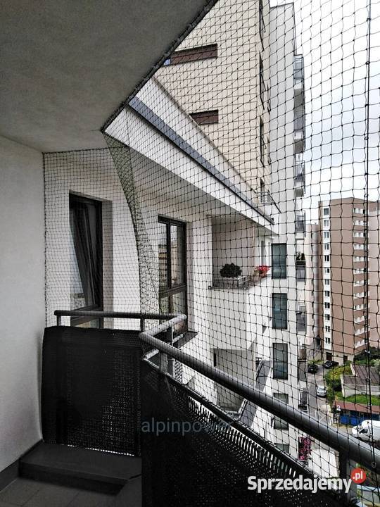OCHRONA BALKONU KOTÓW SIATKA BEZINWAZYJNY MONTAŻ Warszawa