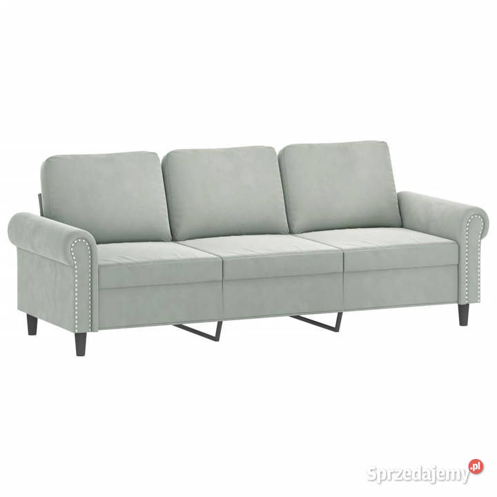 3osobowa sofa z podnóżkiem jasnoszara 180 Warszawa