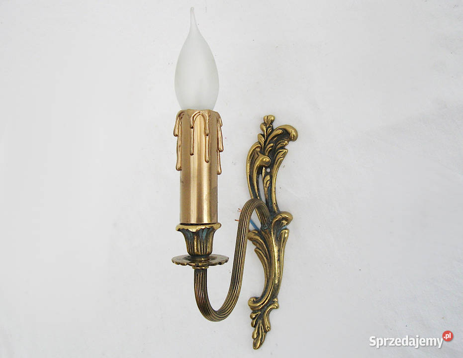 kinkiet mosiężny jednoramienny Szczecinek