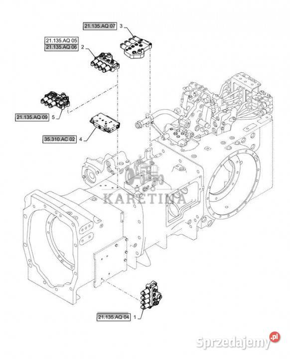 Holland T6090 T6070 Zawór 87323842 Jastrzębniki
