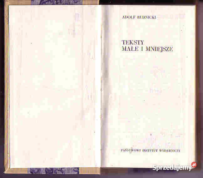 4588 TEKSTY I MNIEJSZE ADOLF RUDNICKI Czyrna
