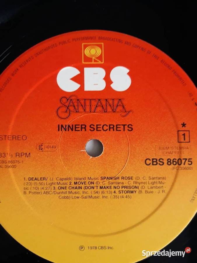 SANTANA INNER SECRETS CBS1978 sprzedam