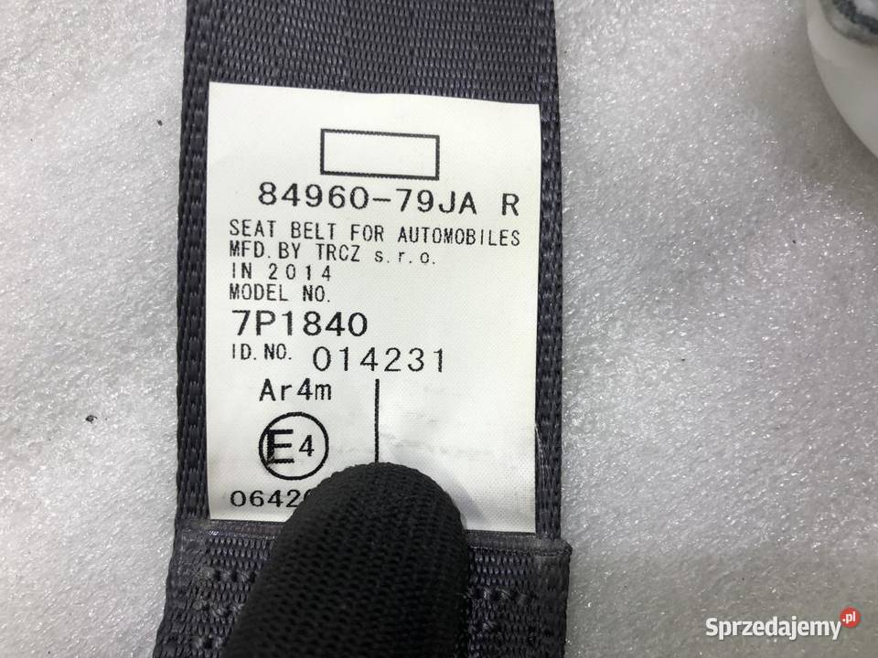 PAS BEZPIECZEŃSTWA PRAWY TYŁ SUZUKI SX4