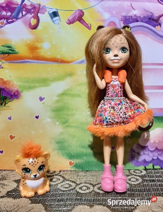 Lalka Enchantimals Cherish Cheetah z pupilem Zabrzeg sprzedam