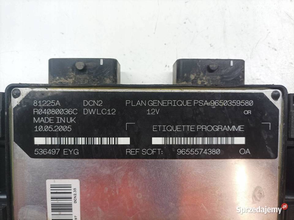 STEROWNIK SILNIKA 9650359580 19 D 69 Citroen