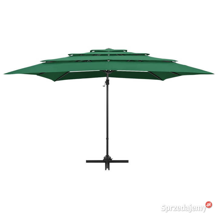 4poziomowy parasol na aluminiowym słupku zielony Warszawa
