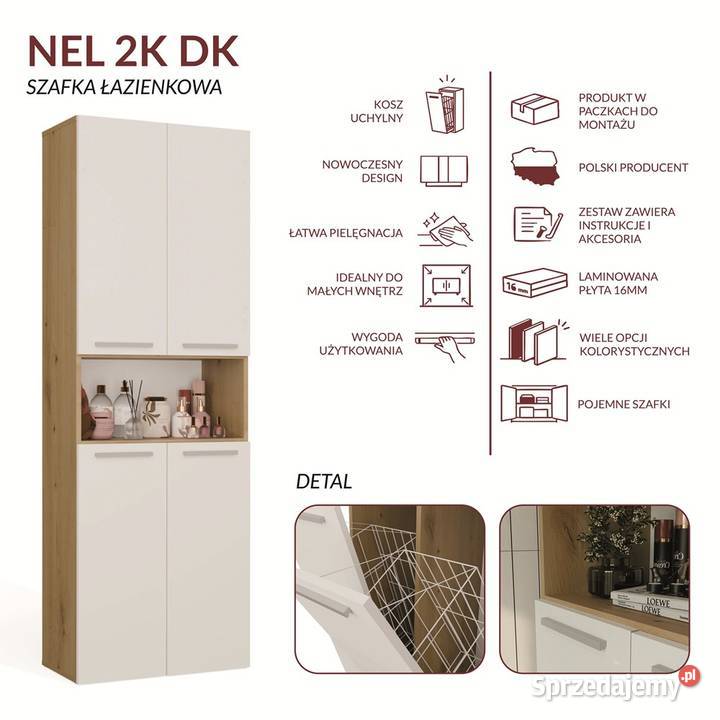 Szafka łazienkowa NEL 2K DK sprzedam