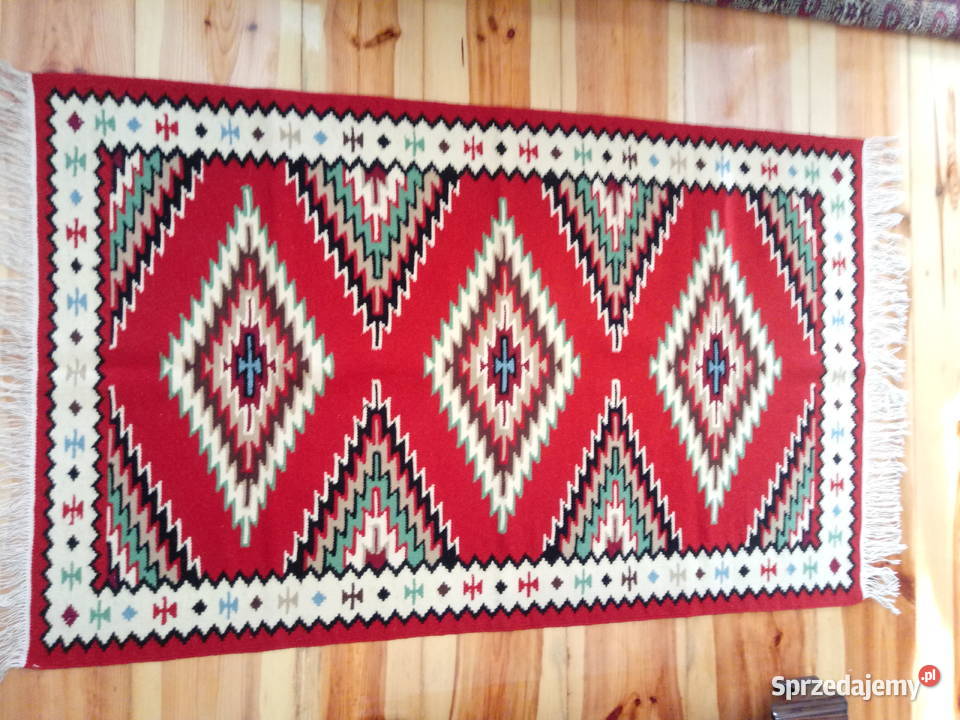 kilim wełniany ręcznie tkany rękodzieło NOWY Piotrówek