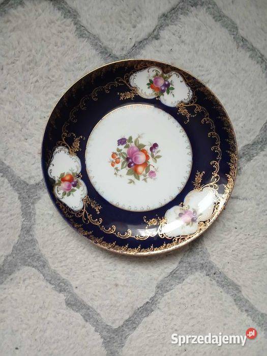 Talerz Rosenthal 1926 kobalt owoce duży małopolskie