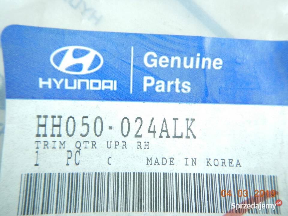 PLASTIK OSŁONA WEW SŁUPKA PRAWA HYUNDAI GALLOPER sprzedam