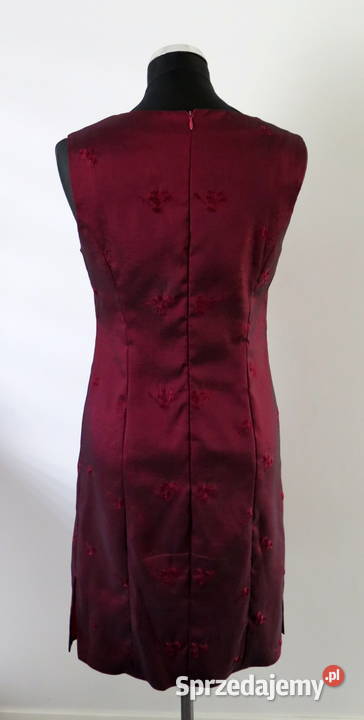 Elegancka bordowa sukienka żakiet zestaw R S Komorniki sprzedam