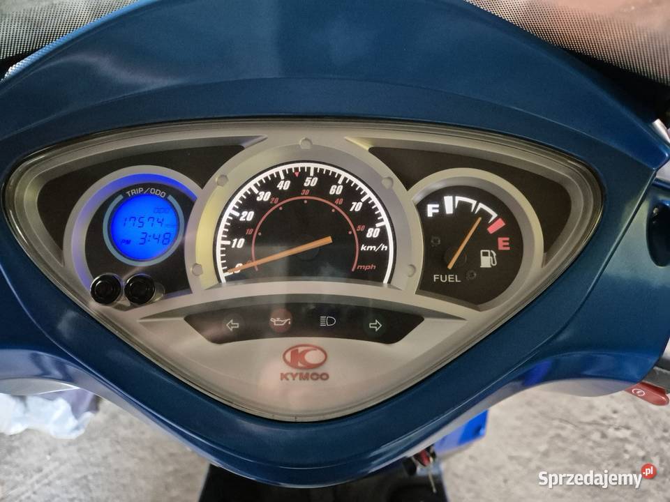 Kymco PeopleS 50 AC 2T Skuter kufer GIVI niebieski Ciechanowiec