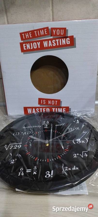 Zegar ścienny z działaniami matewmatycznymi Zegarki i Biżuteria Lublin sprzedam