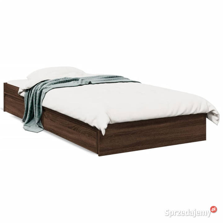Rama łóżka z szufladami brązowy dąb 90x190 mazowieckie sprzedam