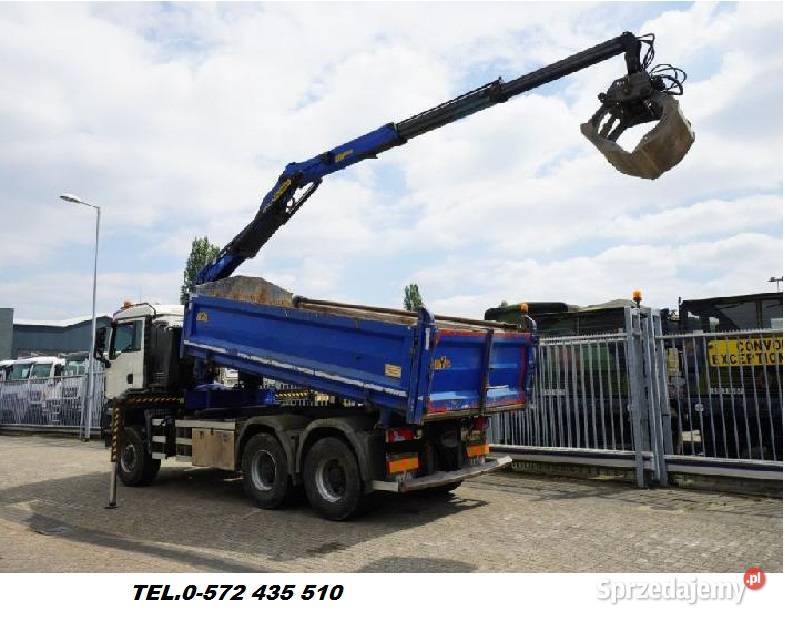 ciezarowka bordmatic wywrotka z dzwigiem MAN TGS 6X6