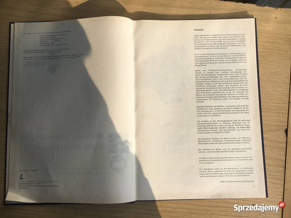 Instrukcja naprawy silnika D243 Oryginalne Antykwariat Kalisz