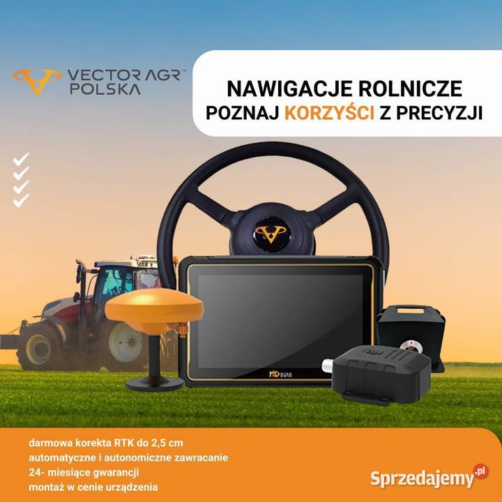 Nawigacja rolnicza Vector AGR bezpłatne RTK 25 Tarnowiec