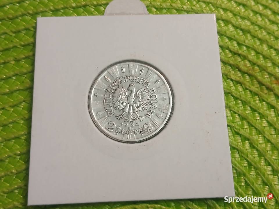 moneta srebrna polska 2 złote z 1934r podlaskie Łomża