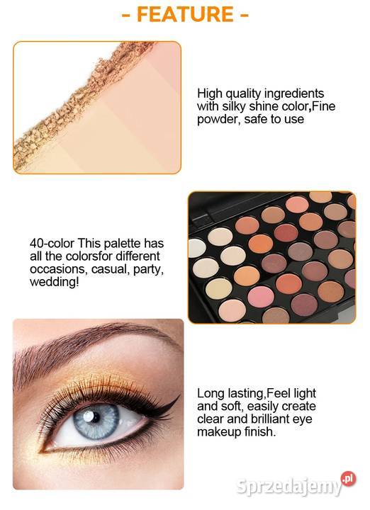 Zestaw cieni do powiek Paleta cieni 40 kolorów Płock