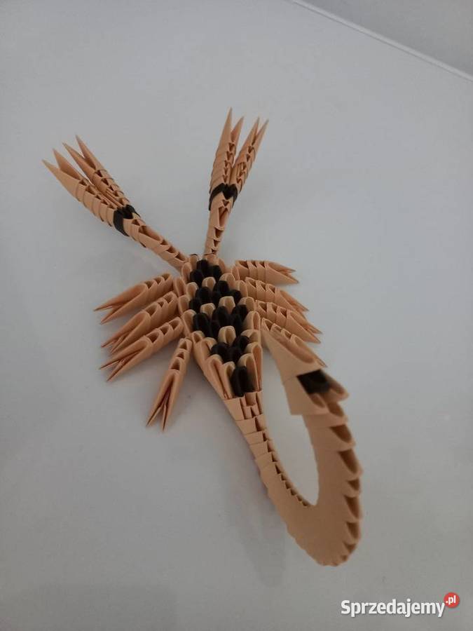 Skorpion pajęczak rękodzieło origami prezent Puławy sprzedam