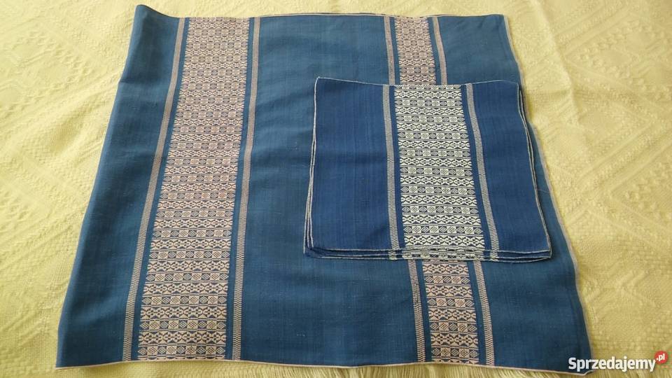 serwetka serweta serwetki polski len klasyka odcienie błękitu Gdańsk