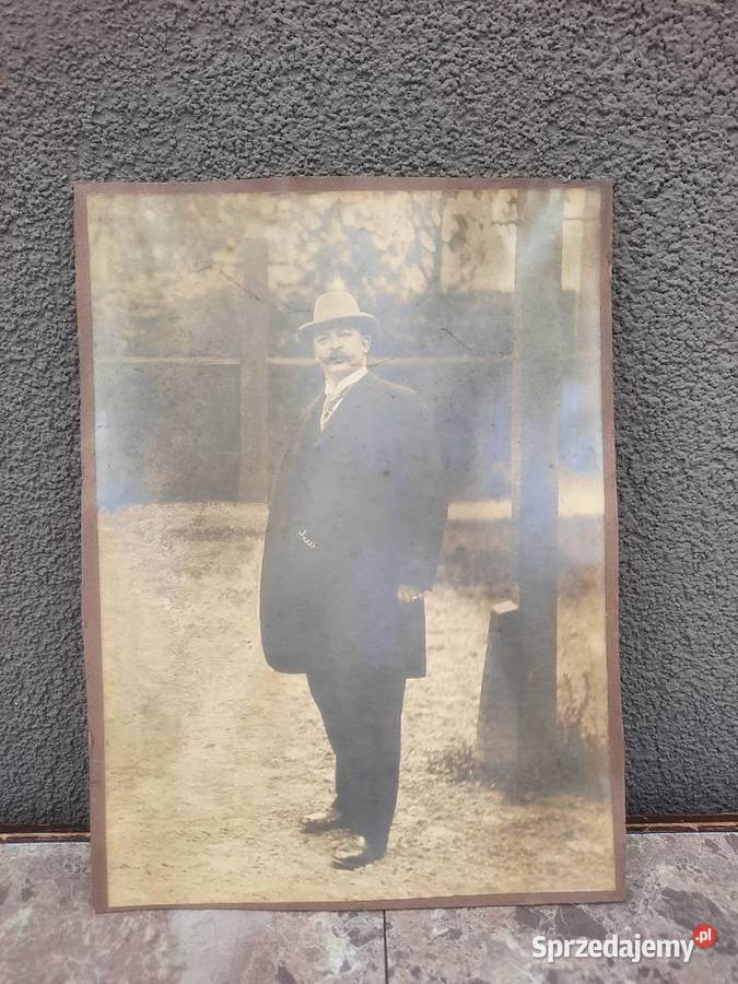 Stara fotografia portretowa mężczyzna 17x23 Tczew