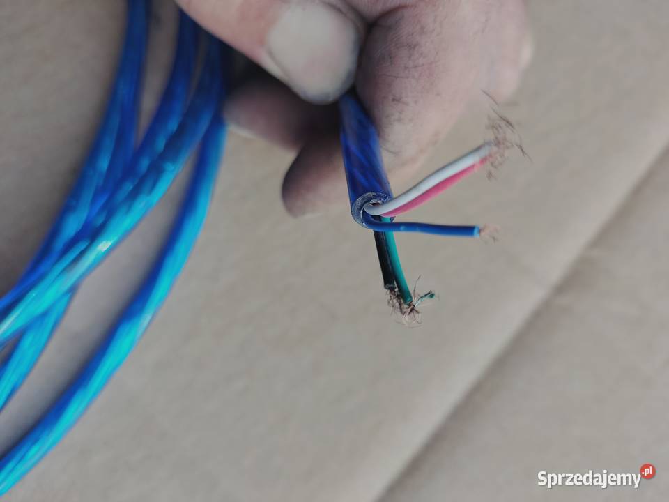 Przewód wzmacniacz audio subwoofer głośnik 5X 4 lubelskie Kamień-Kolonia
