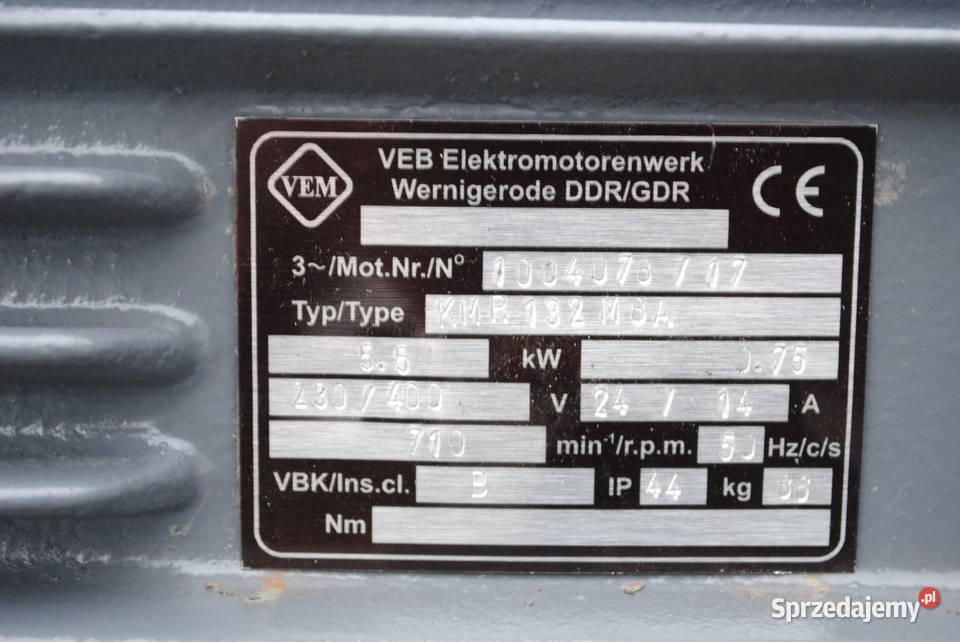 Silnik elektryczny 55kw 710obrmin Firmy VEM