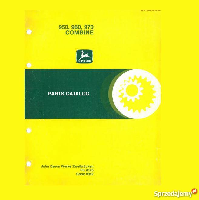 John Deere 950 960 970 kombajn katalog części Kielce