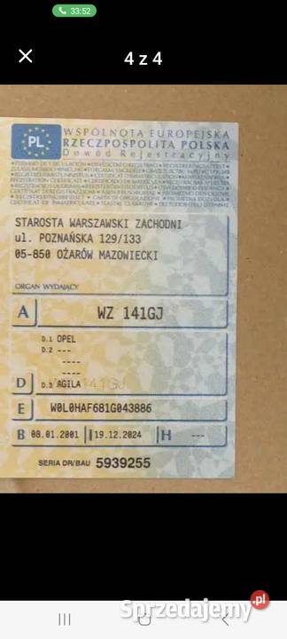 Sprzedam auto Mamie Leszno 05084