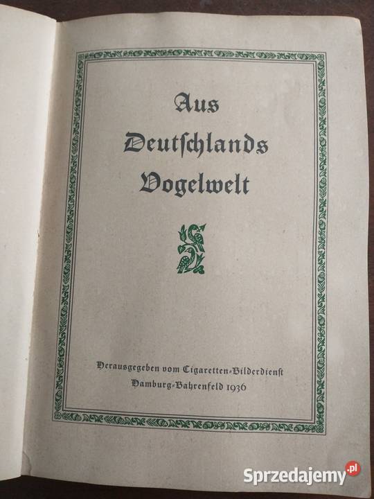 Album ptaki z Niemiec z 1936 roku Krotoszyn