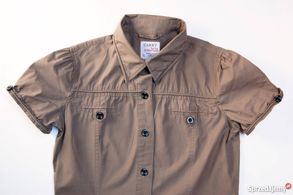 Carry 36 S tunika bawełna khaki militarny brązowy/beżowy Lublin