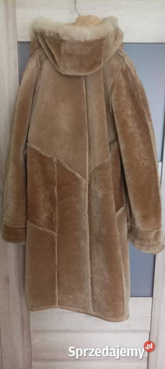 Kożuch damski z kapturem rozmiar M stan skóra Skóra naturalna  Bydgoszcz sprzedam