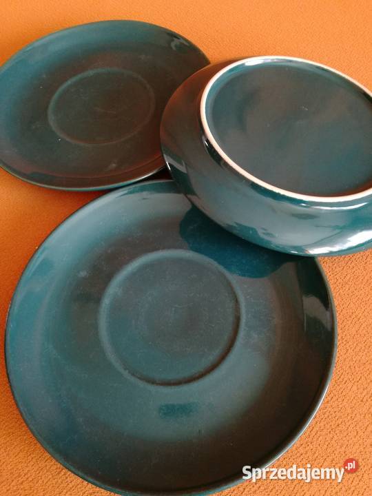 Talerzyki zielone 3 średnica 16Ceramika Łódź