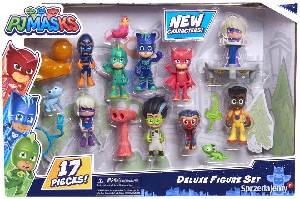 Pidżamersi PJ Masks Figurki Zestaw Deluxe 17 Zabawki Mogilany