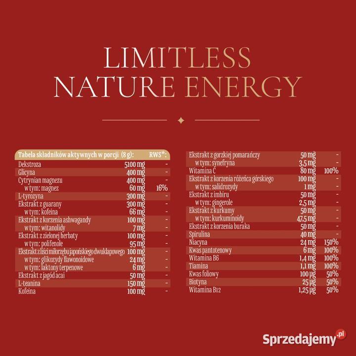 Limitless Nature Energy Suplement w formie Warszawa