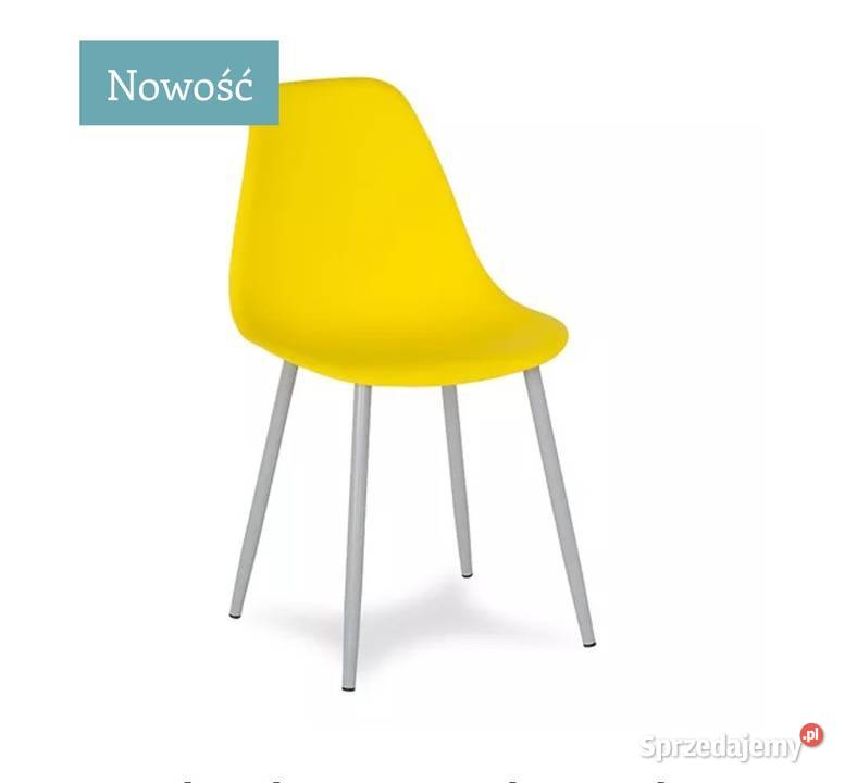 Krzesło żółte na szarych nogach Darmowa dostawa