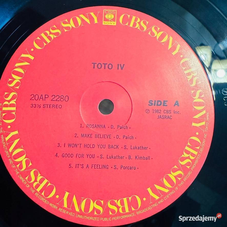 Toto Toto IV EXEX Japan Obi LP 1982 CBSSony 20AP mazowieckie