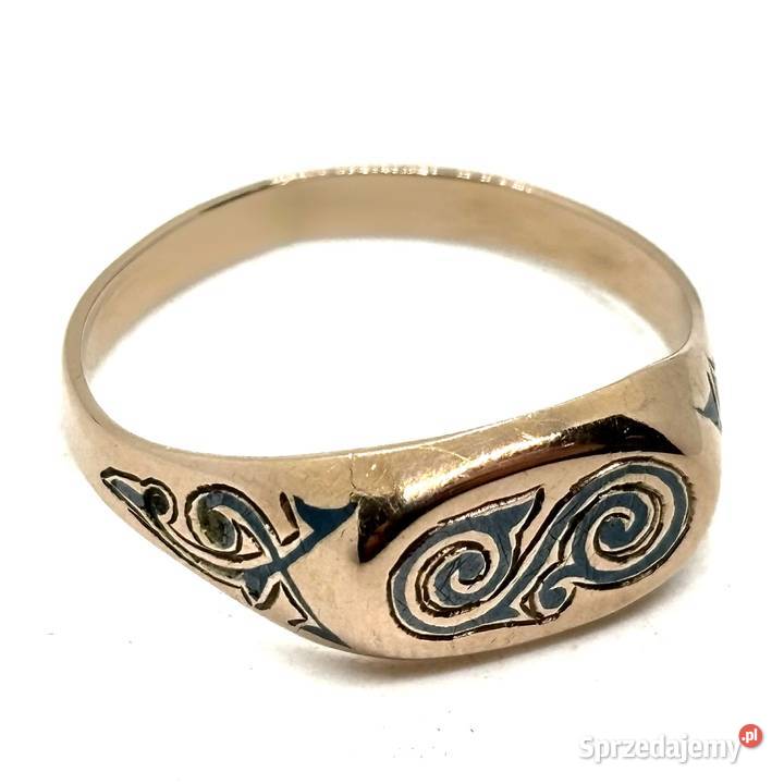 Złoty Sygnet Próby 583 209g Rozmiar 17 Różowe Elbląg