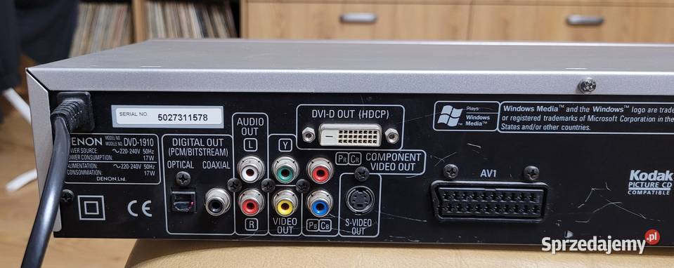 DENON DVD1910 odtwarzacz DVD CD MP3 WMA z małopolskie Zalesie Golczowskie