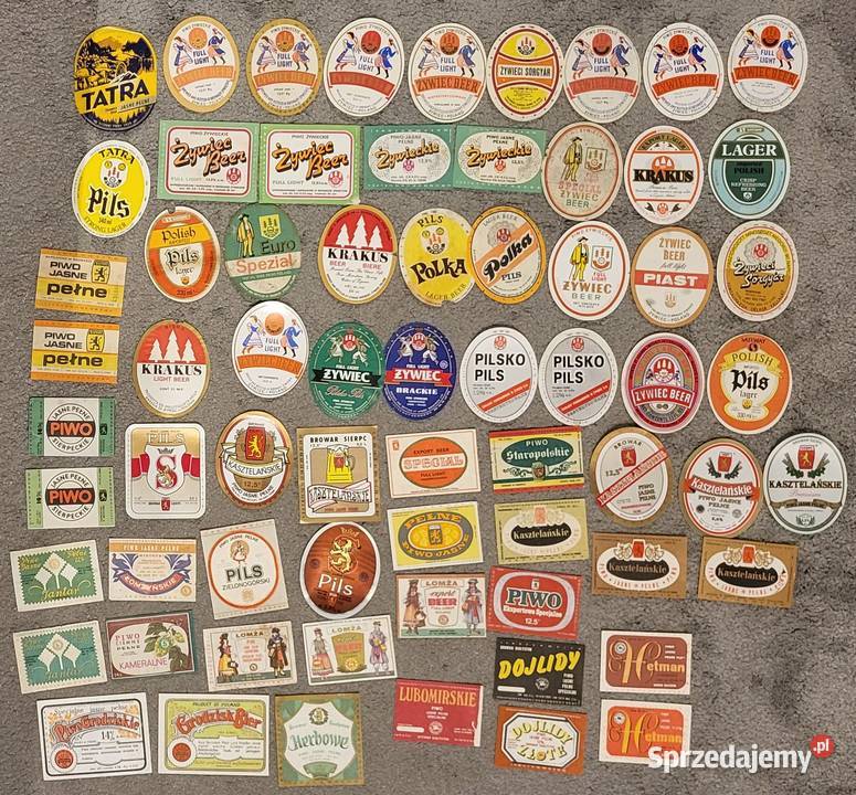 Etykiety piwne zestaw 569 etykiet polskie Birofilistyka Ząbki