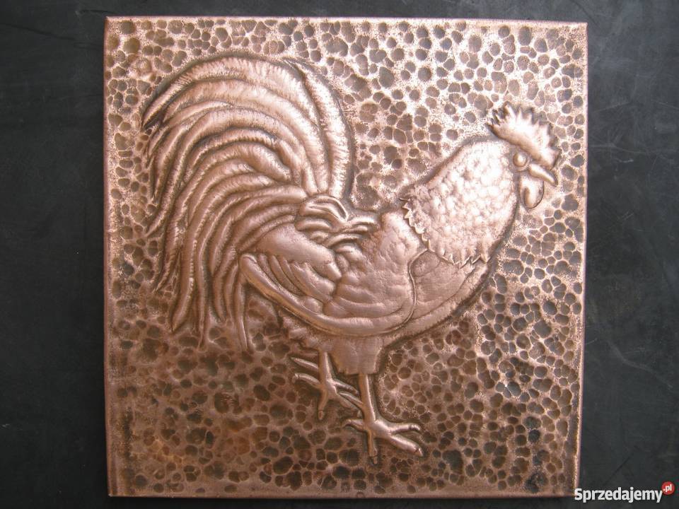 Płytki ścienne dekory ręcznie robione miedź Budownictwo i akcesoria Dzierżoniów